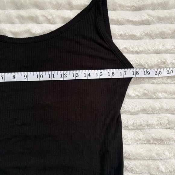 Free People Intimately Ribbed Sleeveless Body Suit Black Womens Medium - Picture 6 of 7